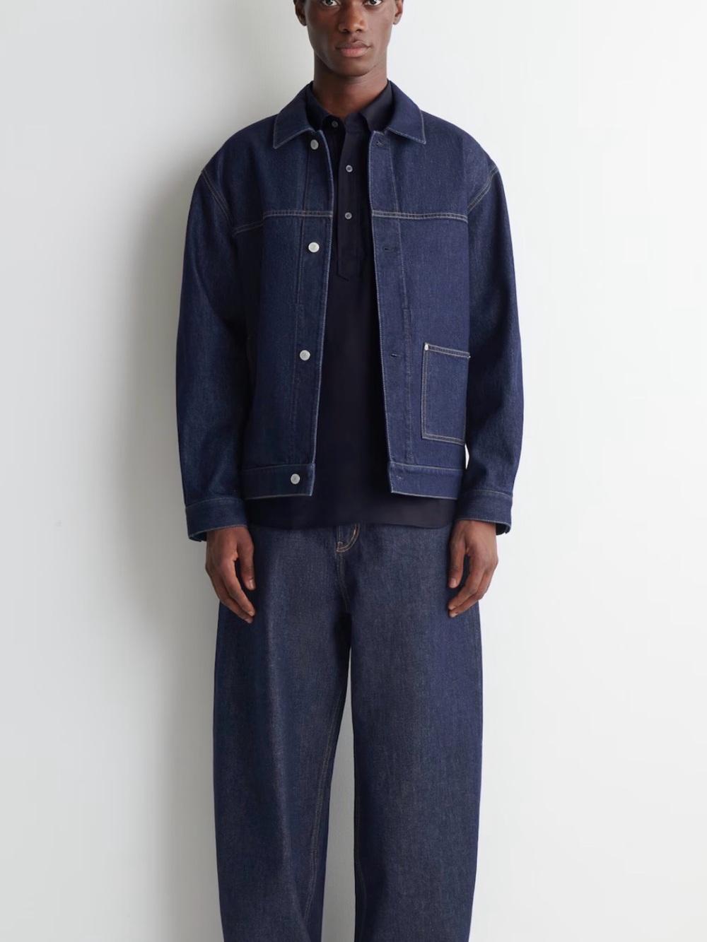 Men's Cos Dark Blue Denim Shirt Jacket